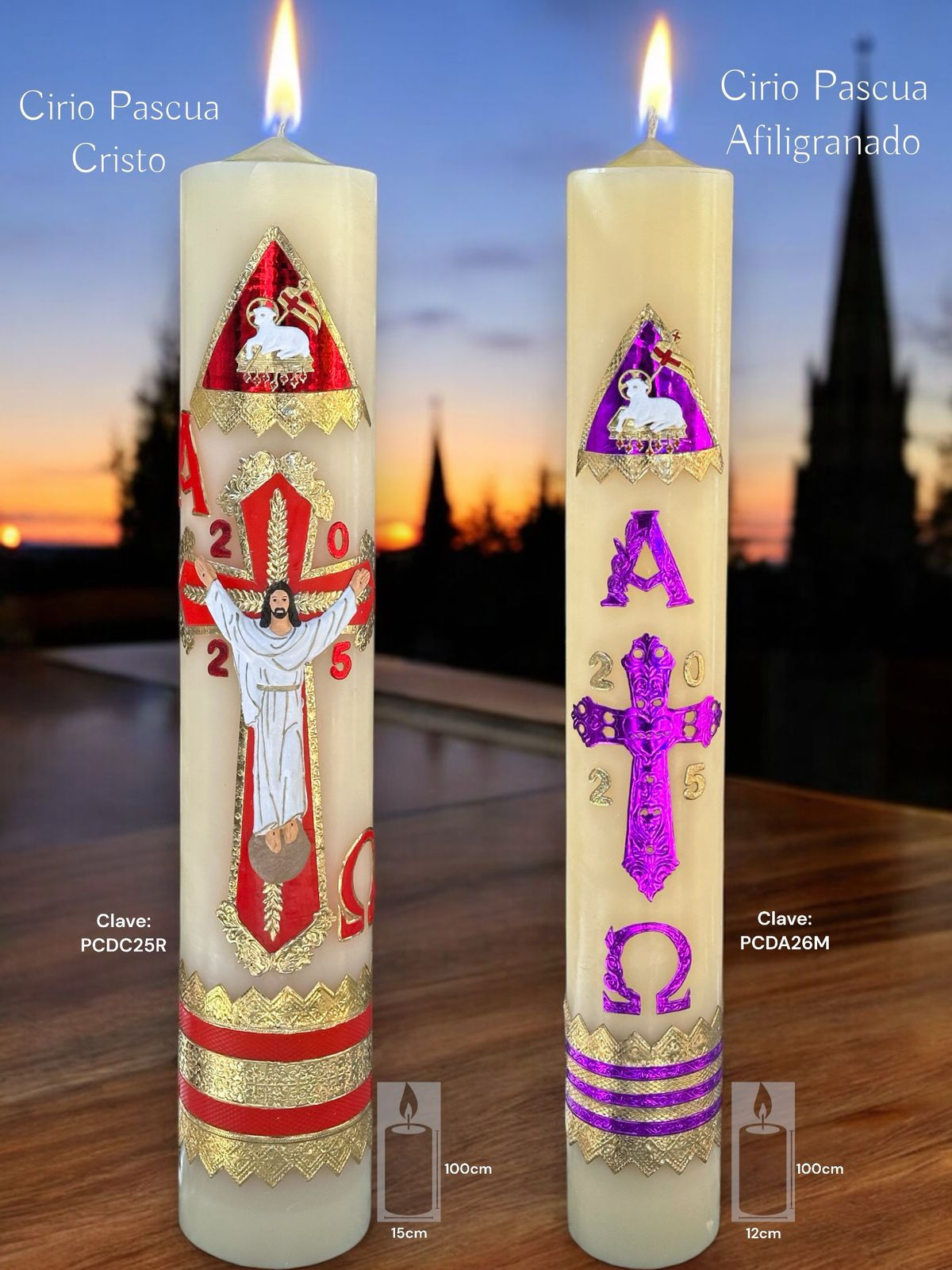 CIRIOS GRANDES CRUZ EN DETALLE