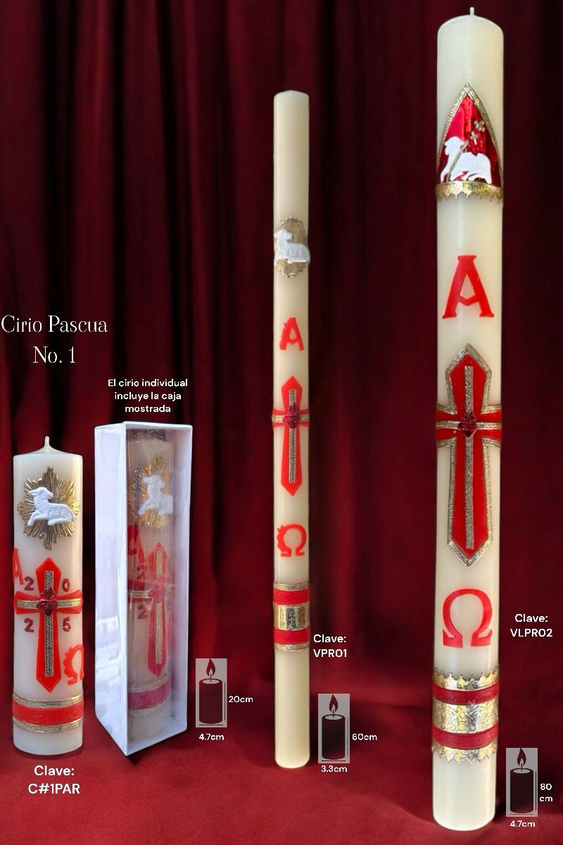 CIRIOS PASCUA 2025 EN CERA