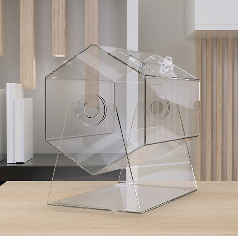 Tombola pequeña de Acrílico transparente de 3mm