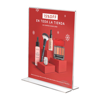 Porta Hojas De Acrílico Transparente Tamaño Carta Vertical Doble Vista — miniatura 3