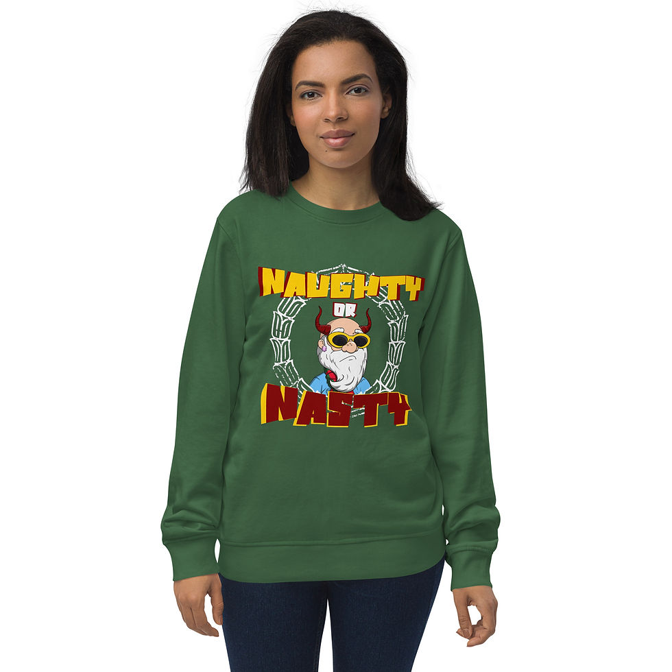 Thumbnail: Naughty or Nasty Unisex organic sweatshirt
