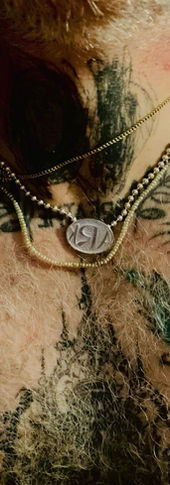 Bespoke 'ARK' pendant on ball chain made by Iona Hindmarch Bisset