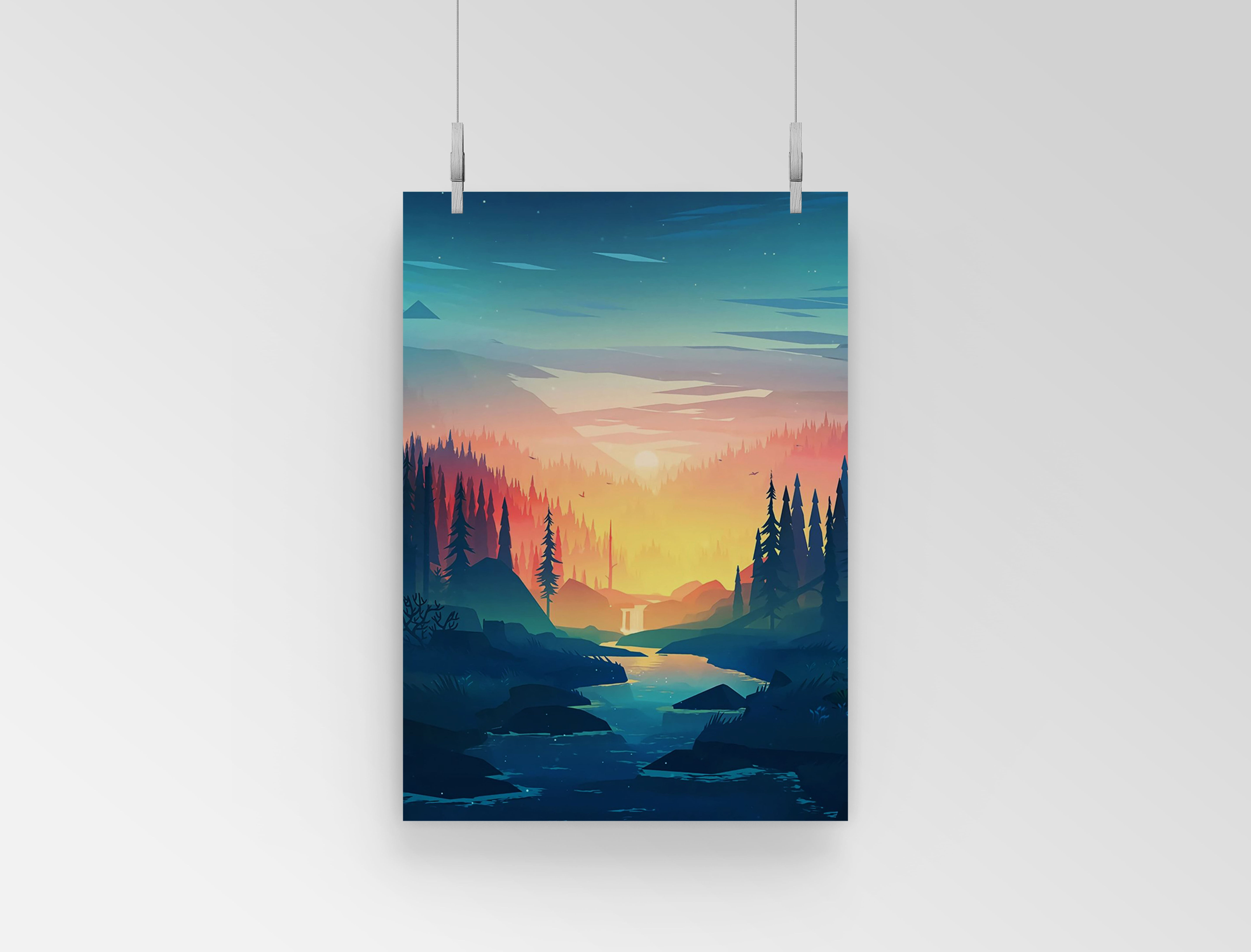 Anime Aesthetic Scenery Poster