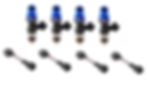 bosch 1500cc fuel injectors 48mm length with 14mm top and bottom orings