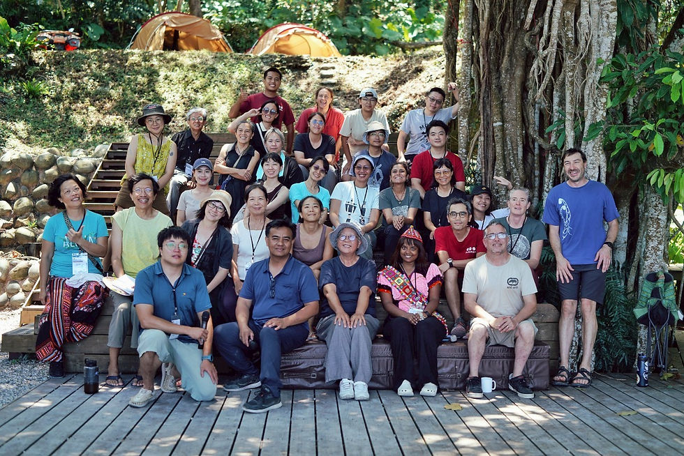 (Front row, second from left) Tinag (Xiao Ma), co-founder of Gao Shan Forest Tribal Ranch