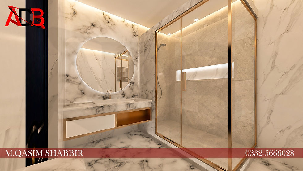 High End Modern Bath Design View 2