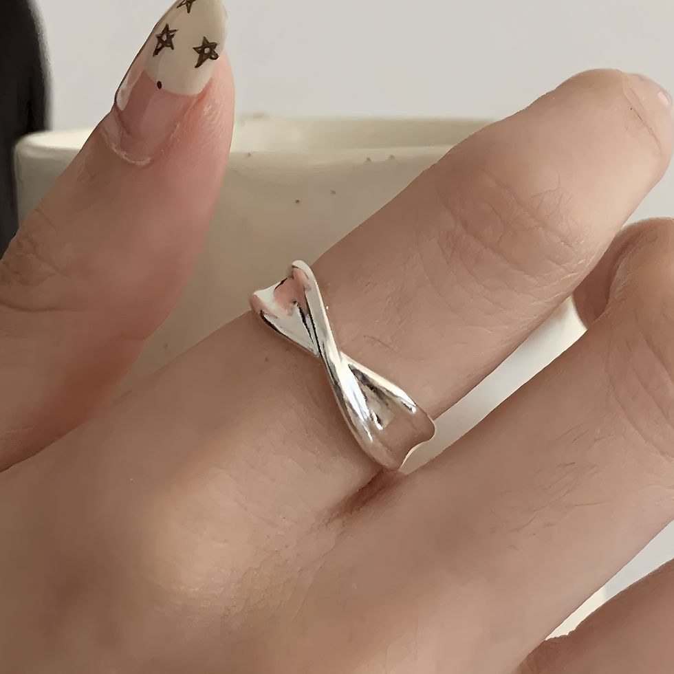 Thumbnail: Luxury Textured Silver Ring – The Statement Piece You'll Wear Every Day