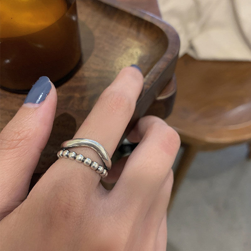 Thumbnail: Luxury Textured Silver Ring – The Statement Piece You'll Wear Every Day