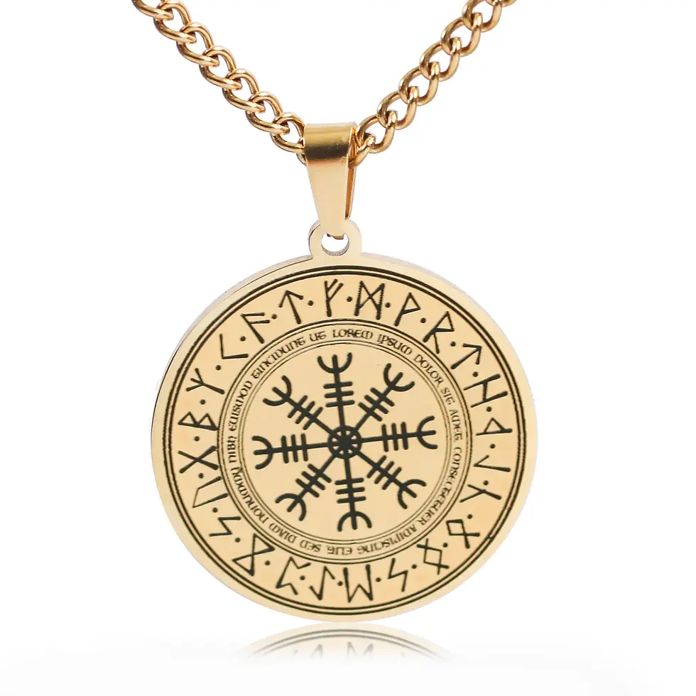 Thumbnail: Quality Fashionable Medal Necklace Pendant Pirate Ship Compass Personality Men's