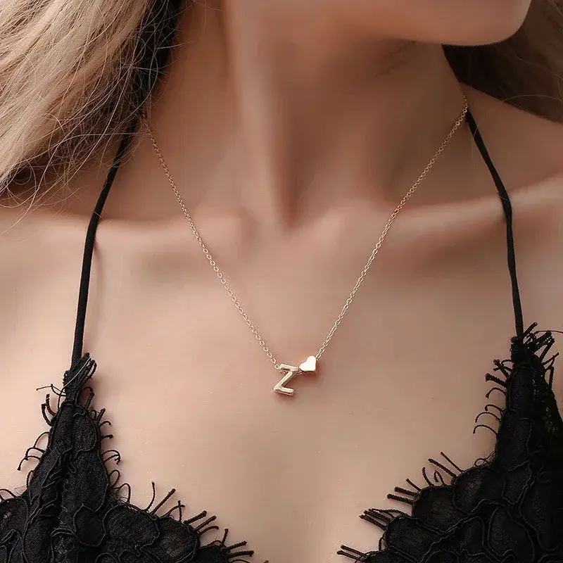 Thumbnail: Dainty Initial Heart Necklace – Timeless Personalized Jewelry