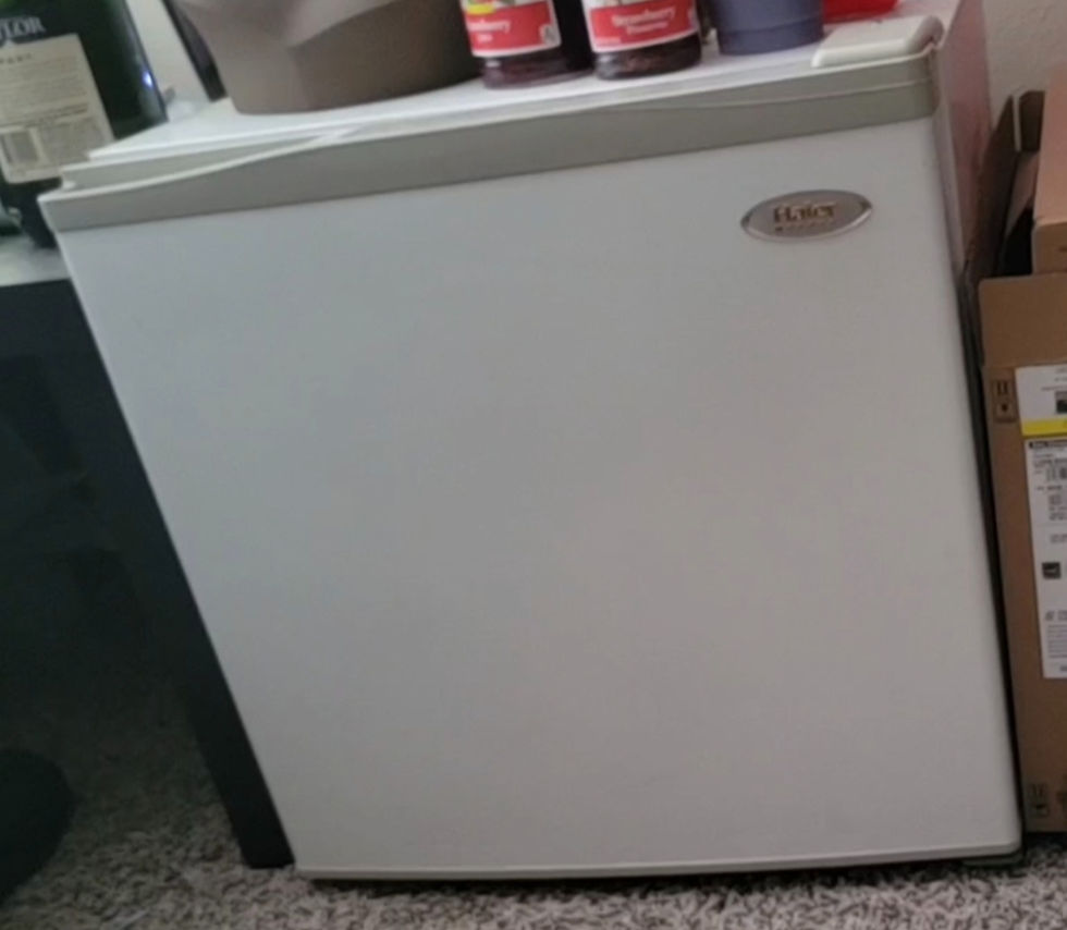 Mini Box Refrigerator with a Small Freezer