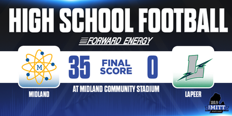 HSFB: Midland 35, Lapeer 0 - Video/Audio Highlights