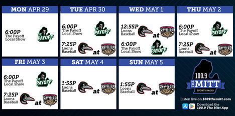 This Week on The Mitt: April 29th - May 5th