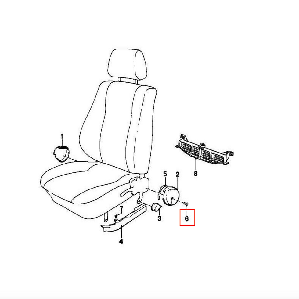 BMW diverse Modelle Sitz Scharnier Zierleiste Kunststoff Mutter Set Schwarz - 52101906933