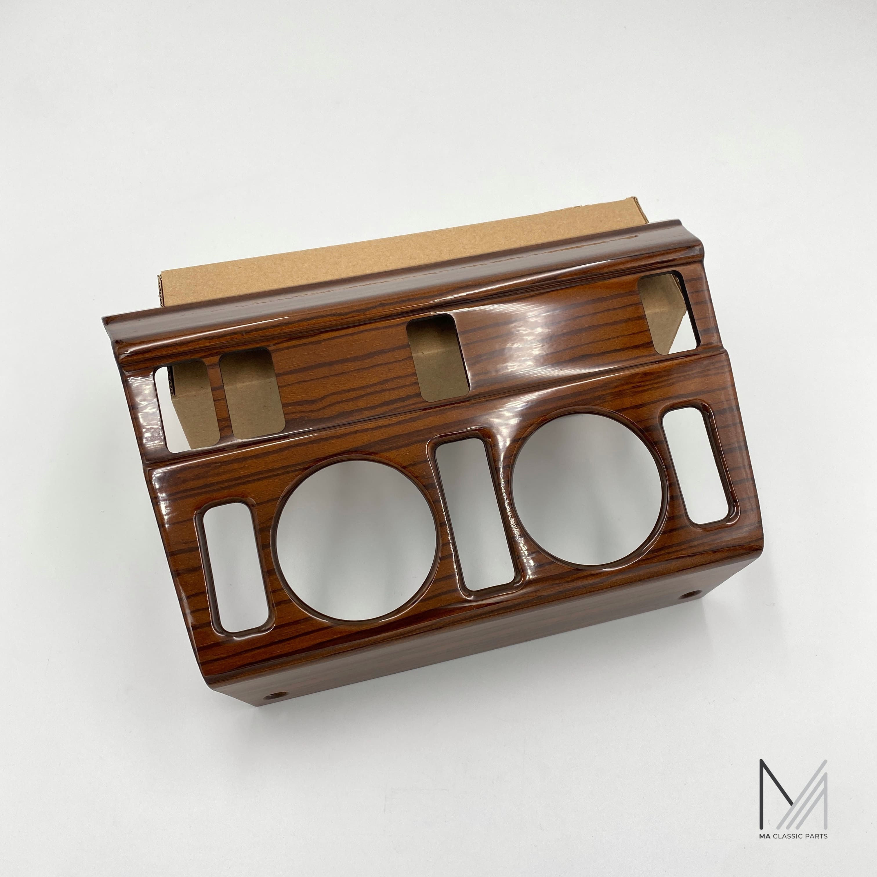 Original Mercedes-Benz W124 Klimabedienteil Zebrano manuell (4 Aussparungen) climate control panel cover