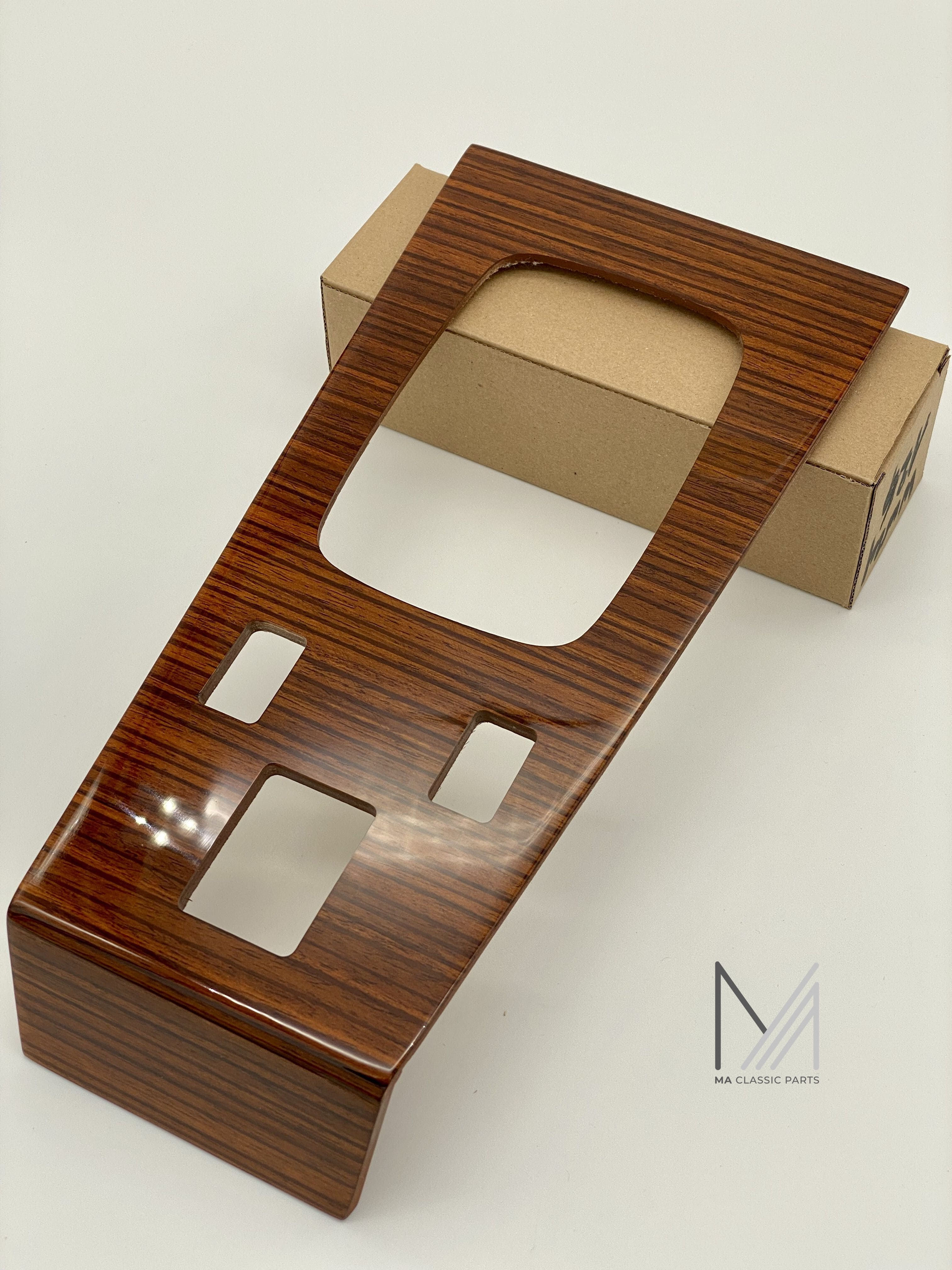 Mercedes Benz W123 Schaltbrett Zebrano 3 Ausfräsungen console cover wood