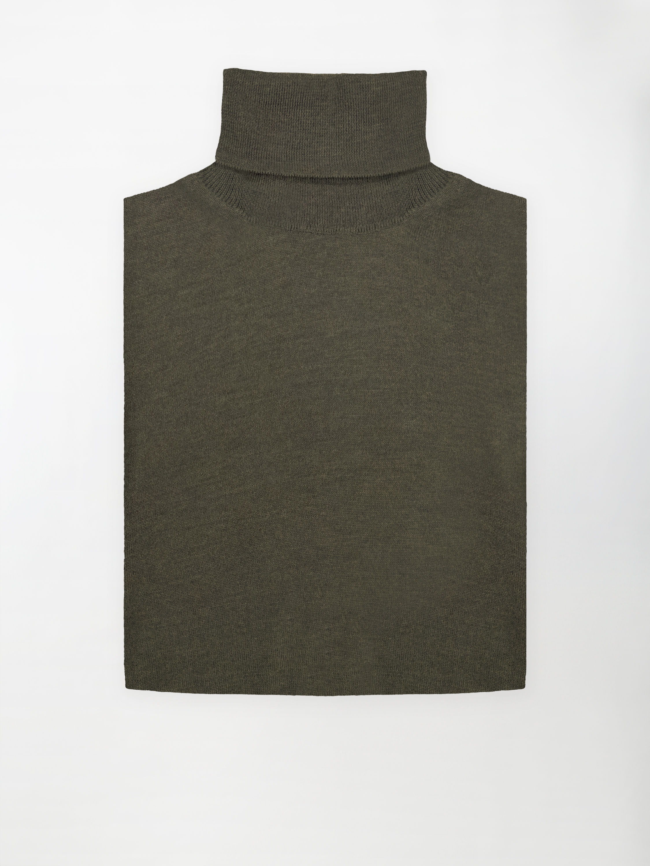 Dolcevita in Pura Lana Merino Extra Fine - Color Verde militare