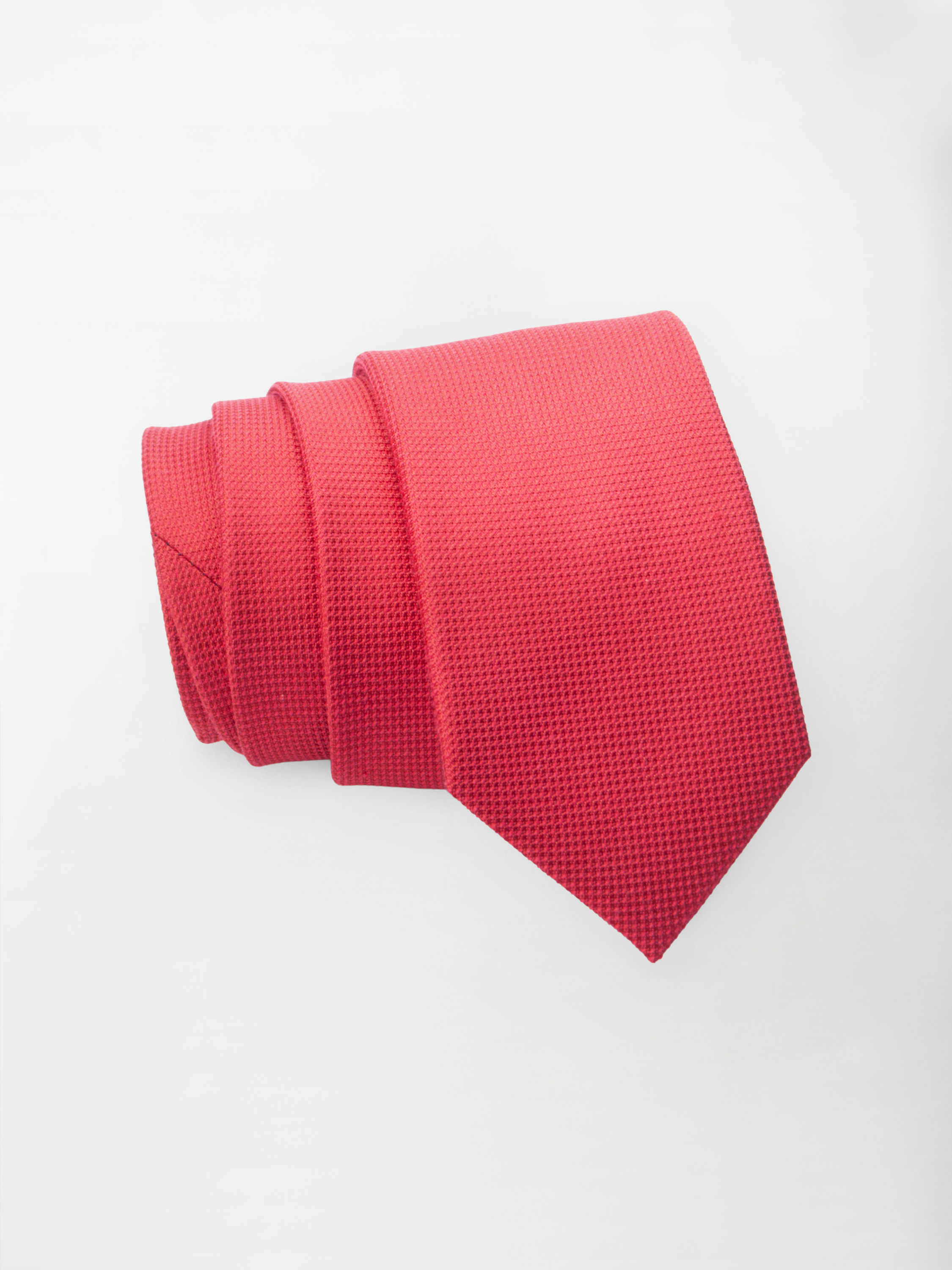 Cravatta microtrama regolare - color Rosso