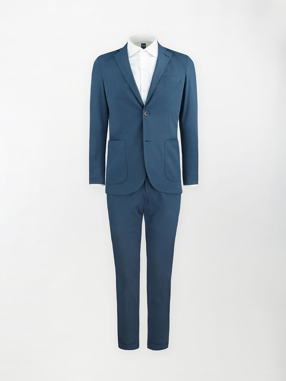 Miniatura: Pantalone sportivo Punto Milano - Color Blu di Prussia - Slim fit Fondo finito