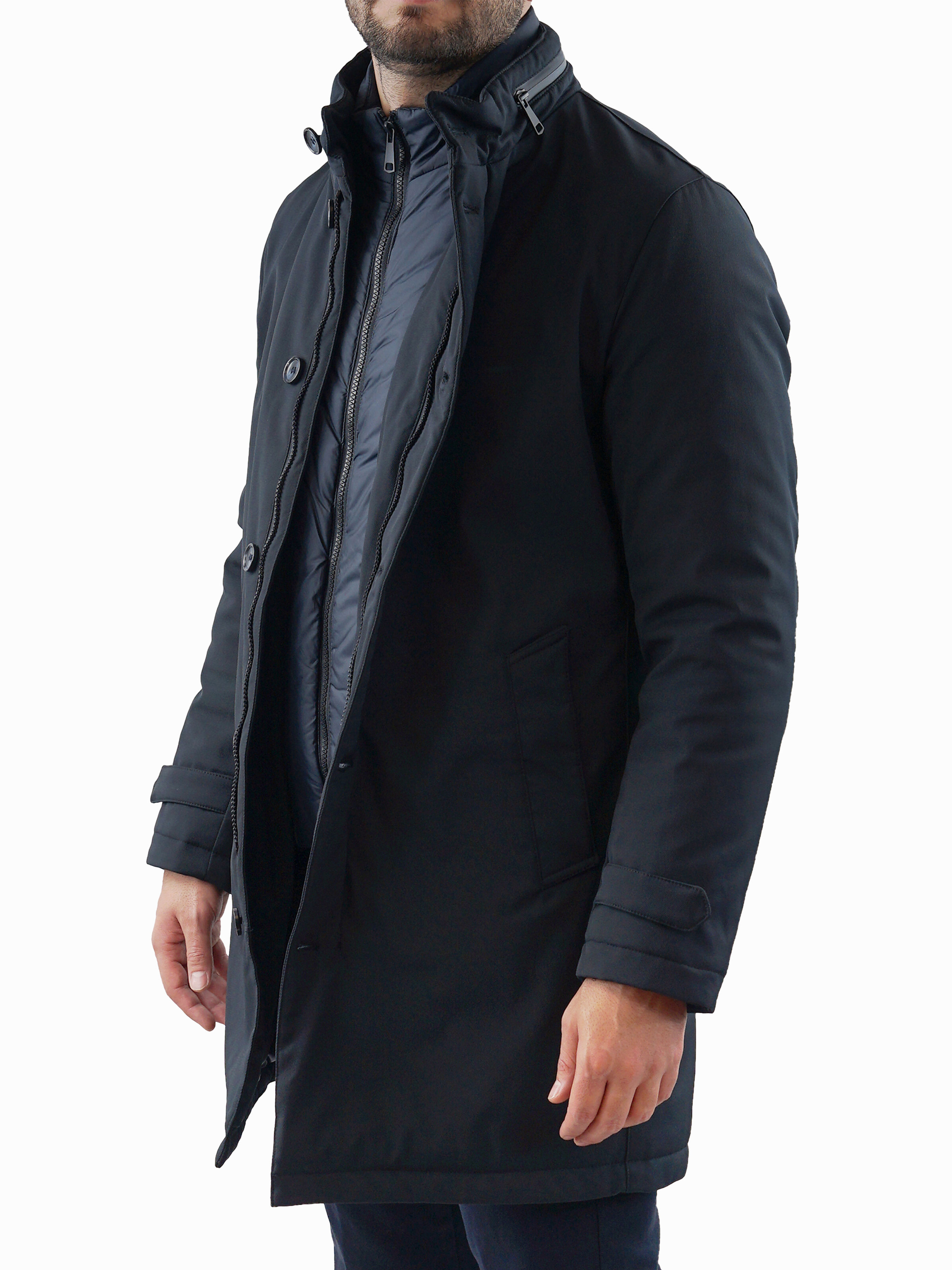 Soprabito con Pettorina Staccabile Blu