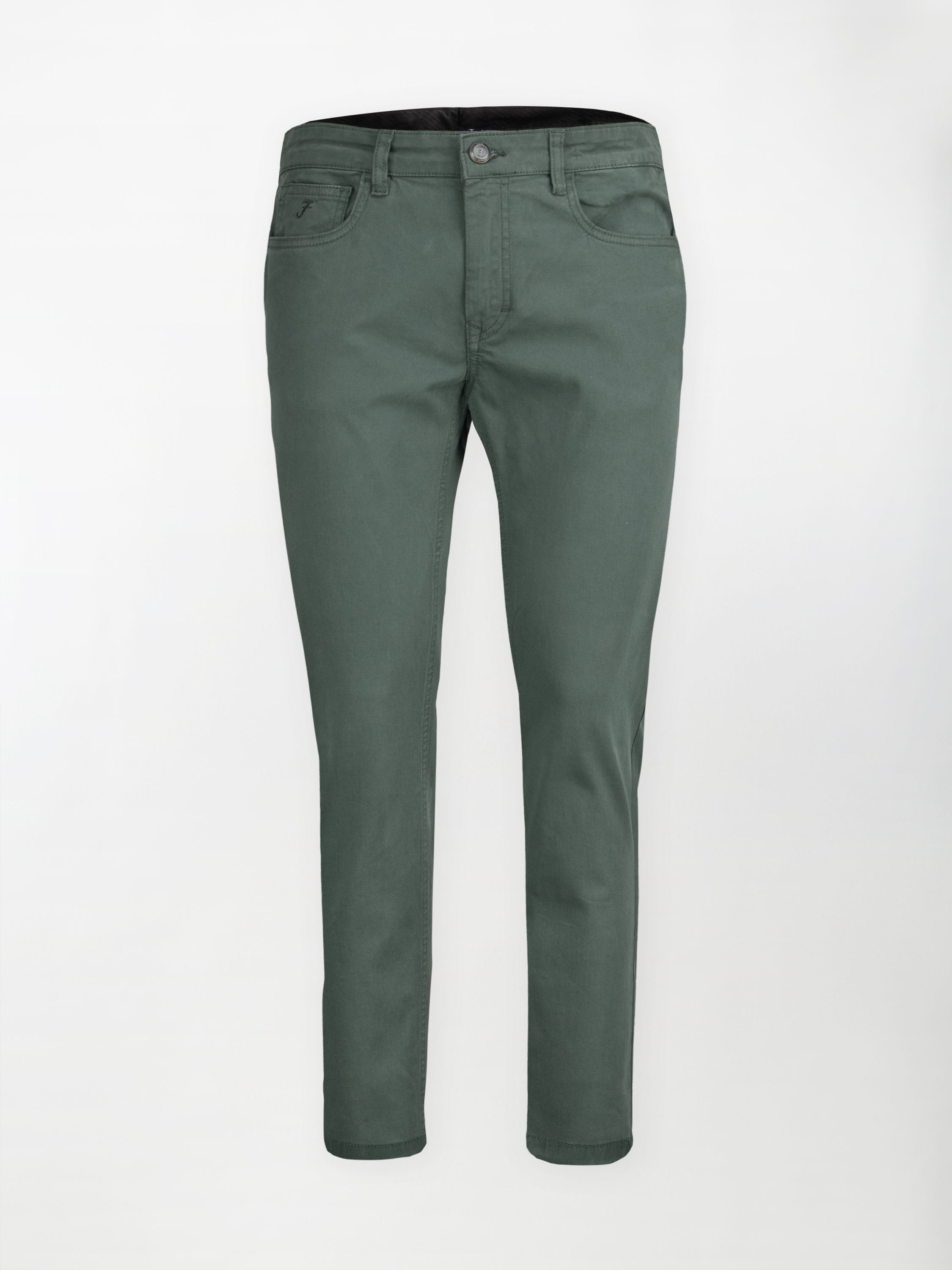 Pantalone 5 Tasche in Cotone Elasticizzato - Verde - Regular Comfort fit