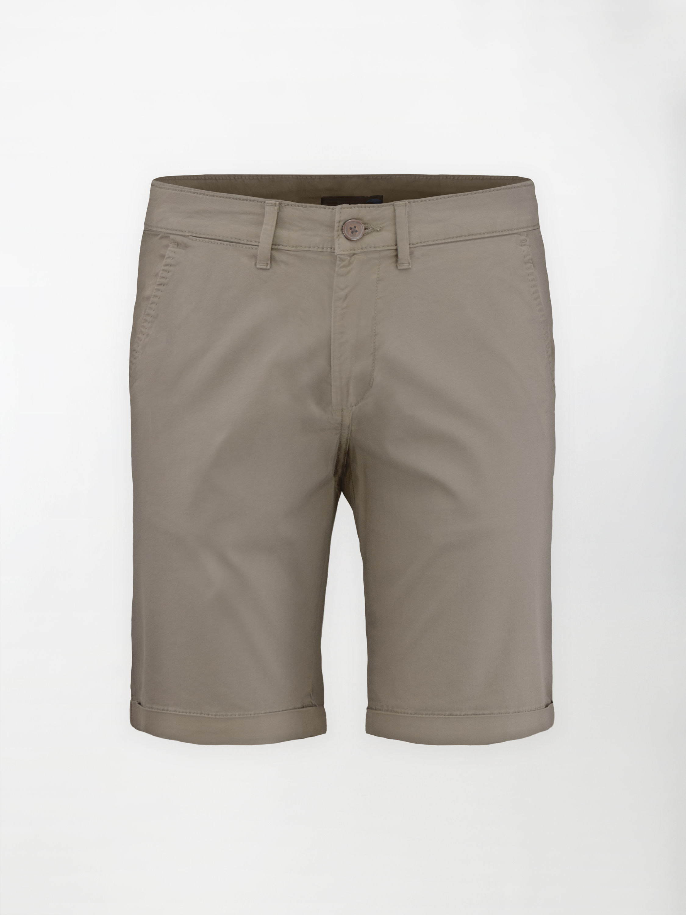 Bermuda classico in cotone elasticizzato - color Fango