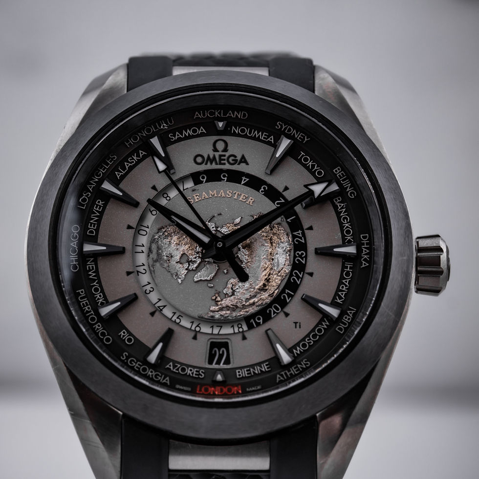 Omega Seamaster Worldtimer watch face