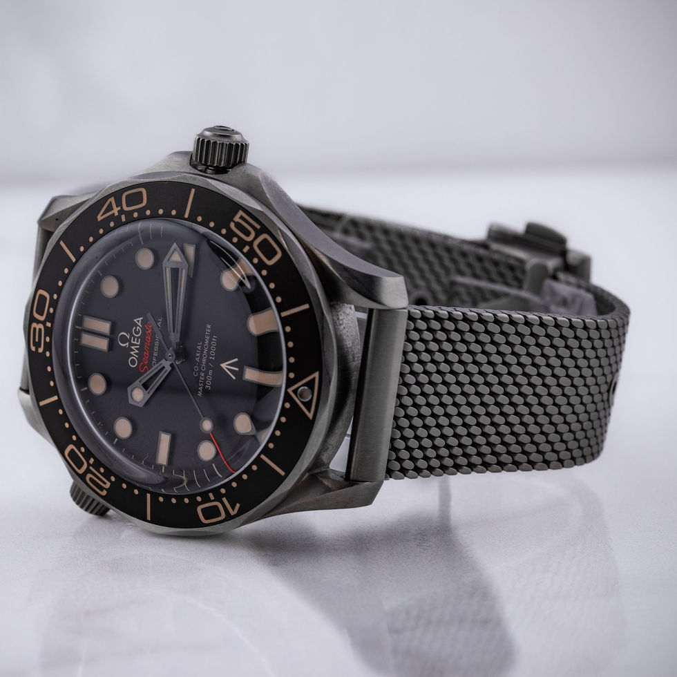 Omega No Time to Die Edition Horizontal View of Watch face