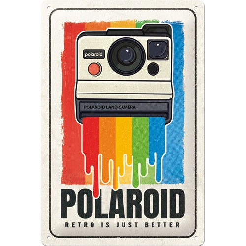 Polaroid - Retro is just better - plaque rétro vintage