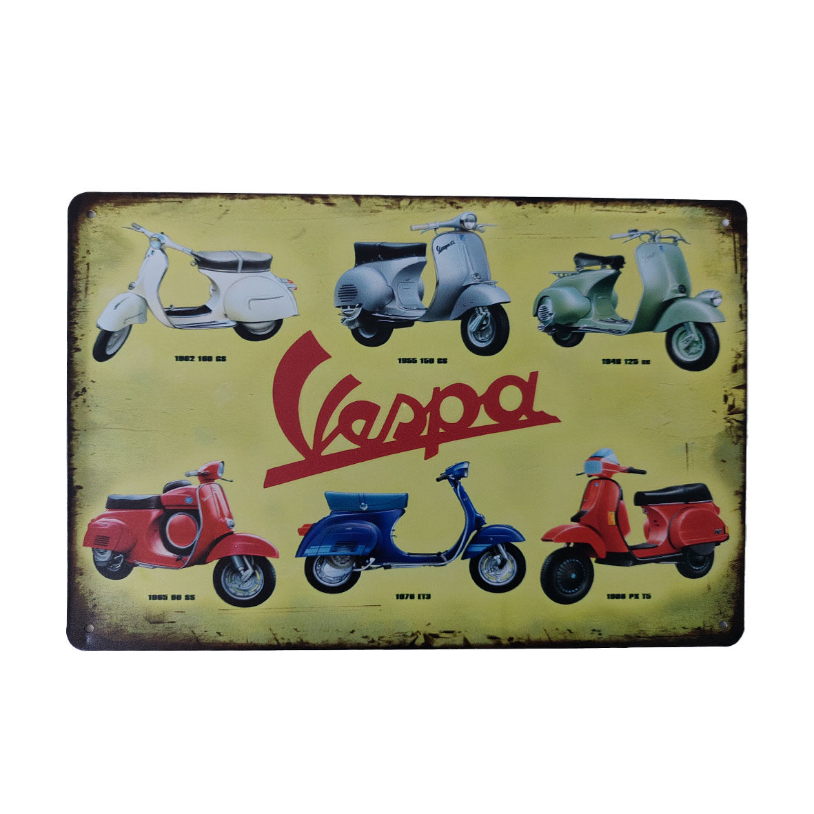 Plaque métal rétro, 20 x 30 cm, Vespa