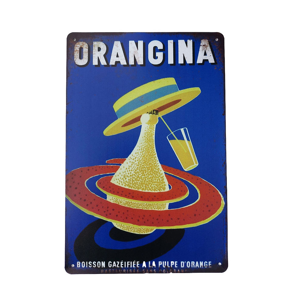 Miniature : Plaque métal rétro, 20 x 30 cm, Orangina