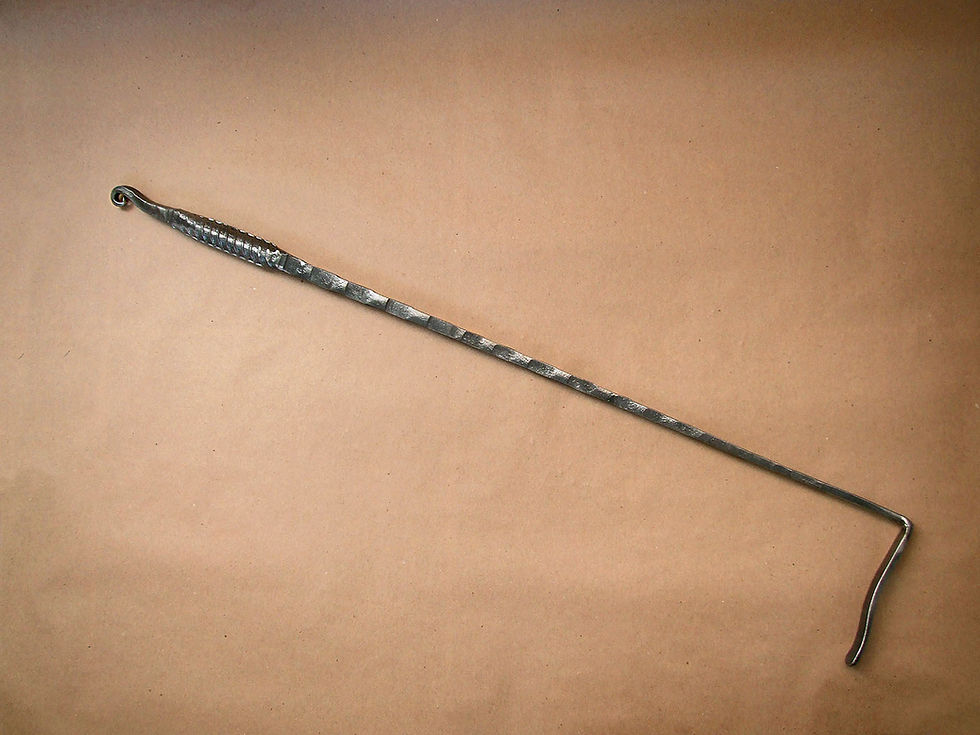 Thumbnail: Fireplace poker with rebar handle