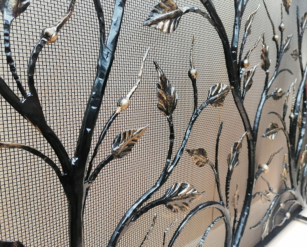 Thumbnail: Hand forged fireplace screen