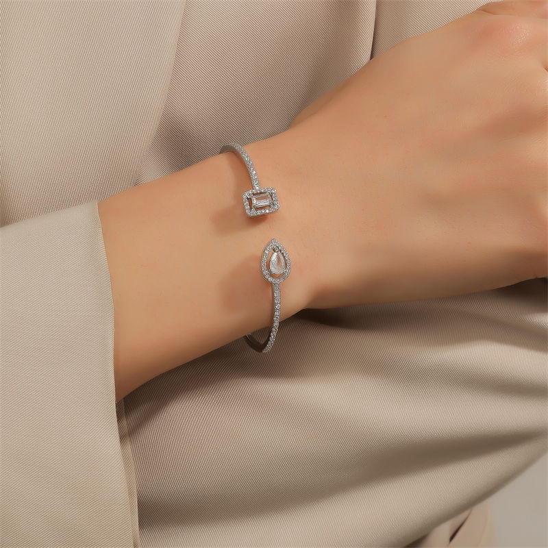 Thumbnail: Mayfair Double Halo Open Bangle