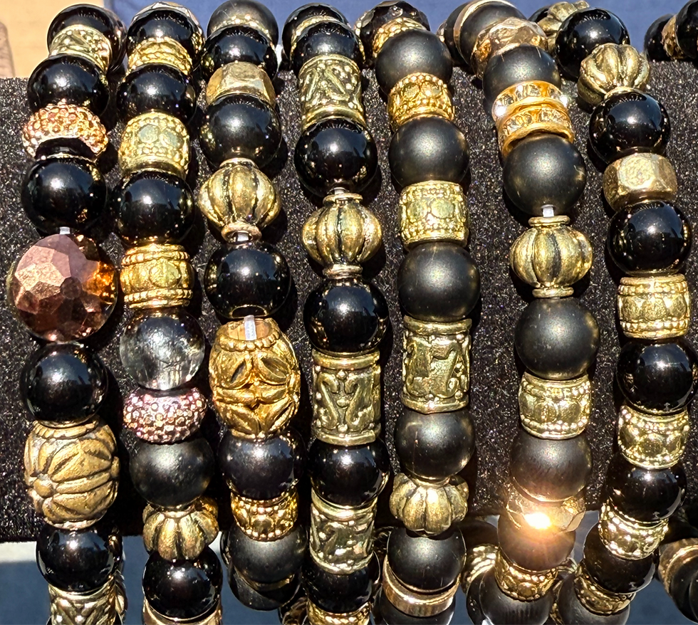 Brass Onyx Gracielets
