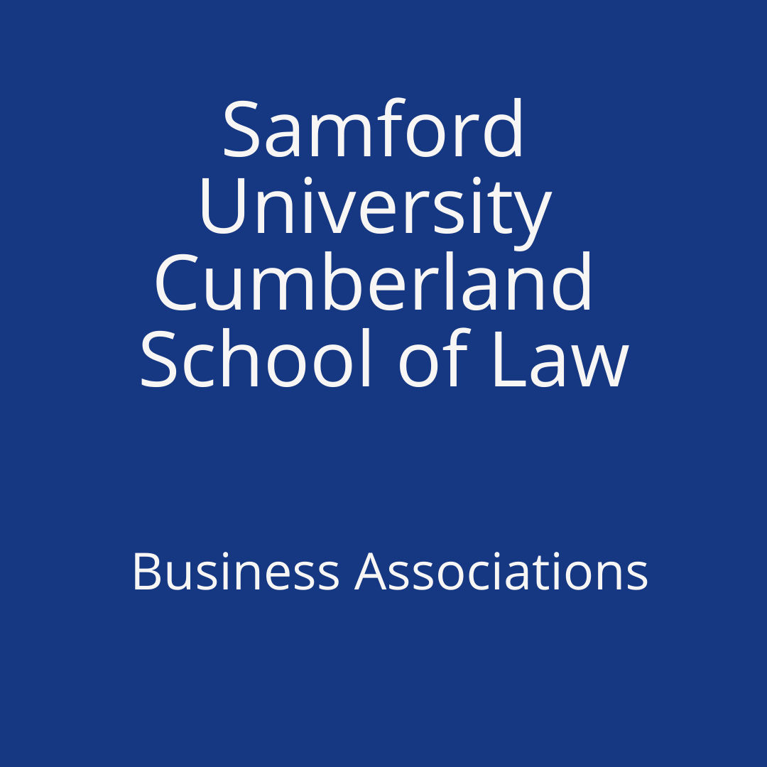 Samford University Cumberland School of Law - Business Associations