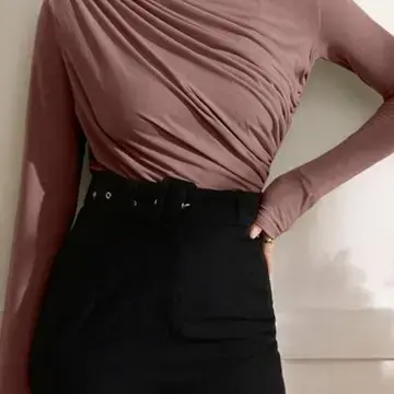 Draped Long Sleeve Top