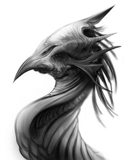 Alien bird sketch 3