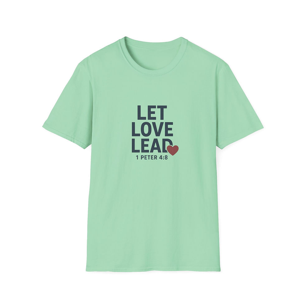 Thumbnail: Inspirational Unisex Softstyle T-Shirt – Let Love Lead