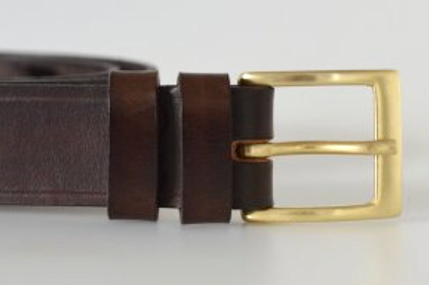 Vegetable Tanned Hide Belt - 30mm Solid Brass Buckle