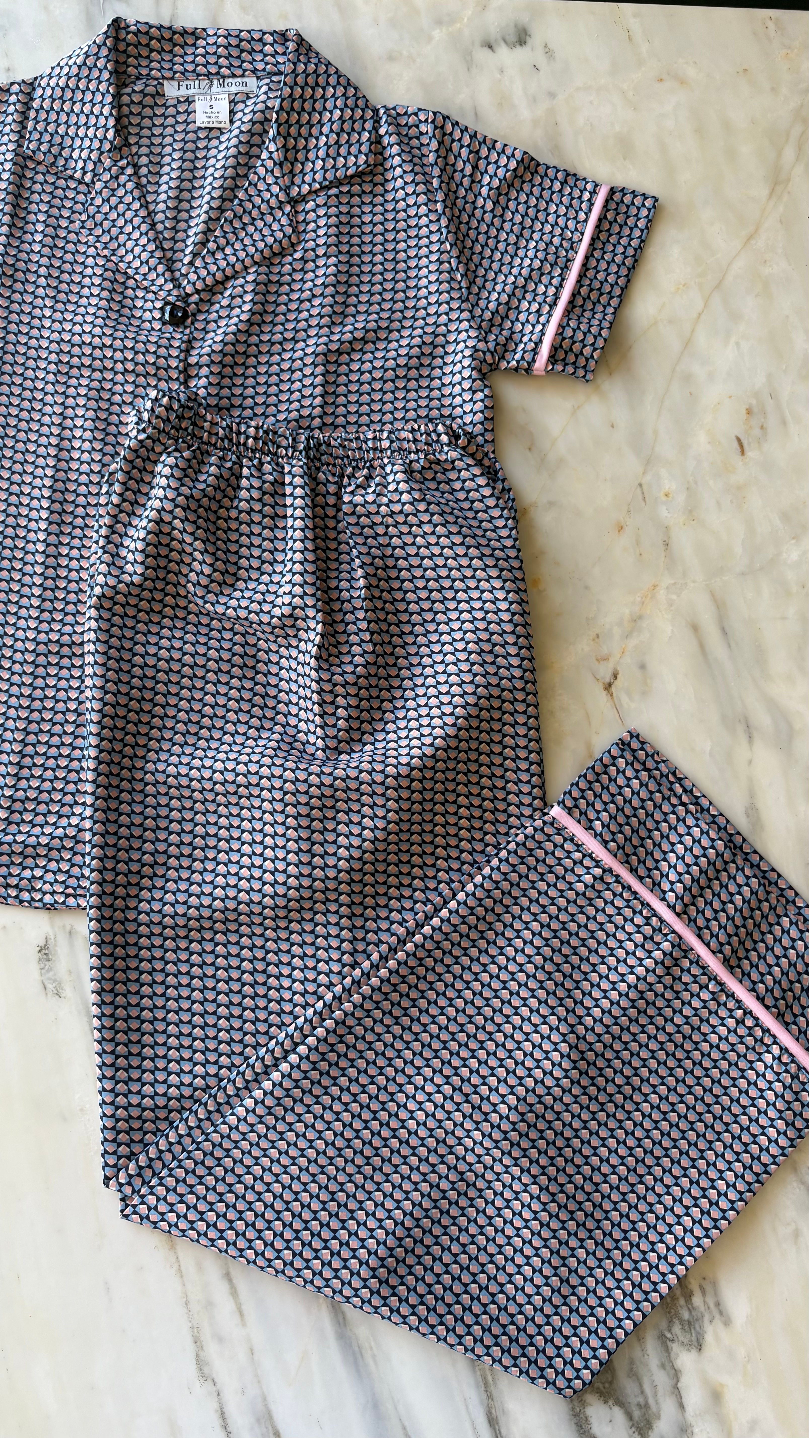 Set pj de pantalón azul y rosa