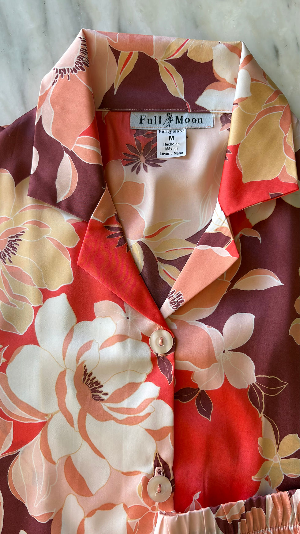Miniatura: Set pj de pantalón floreada con tela tipo de sedita