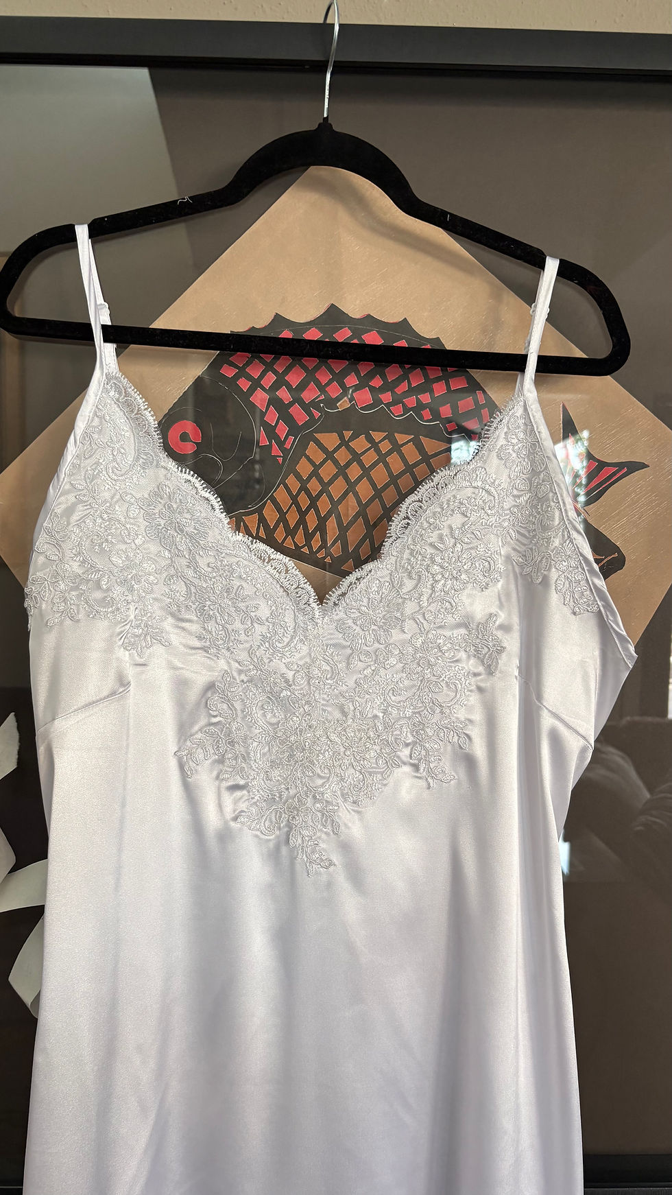 Miniatura: Baton largo blanco con encaje