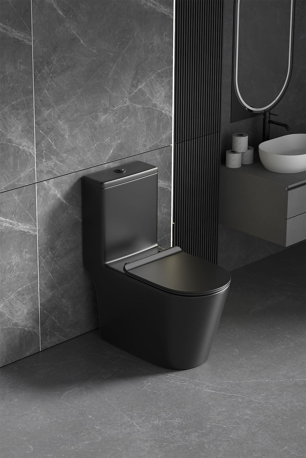 Thumbnail: EACO T933-MB Toilet Bowl ( Black )