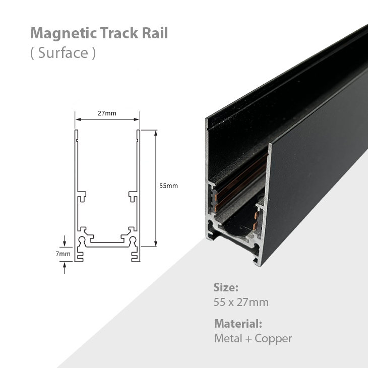 Thumbnail: Magnetic Rail - Surface Black