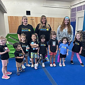 group of kids participating in private fitness class for a field trip