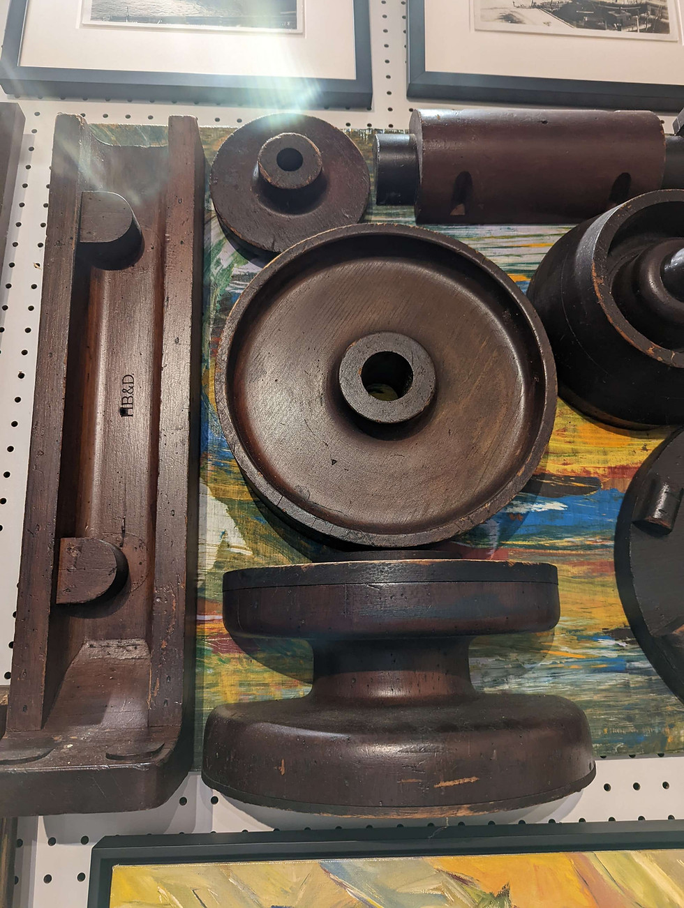 Thumbnail: Mahogany Sculpture Machine Molds from Factory in Pennsylvania Signed