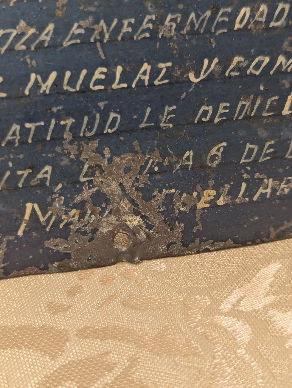 Thumbnail: Early Christo of Villaseca Retablo Oil on Tin Guanajuato