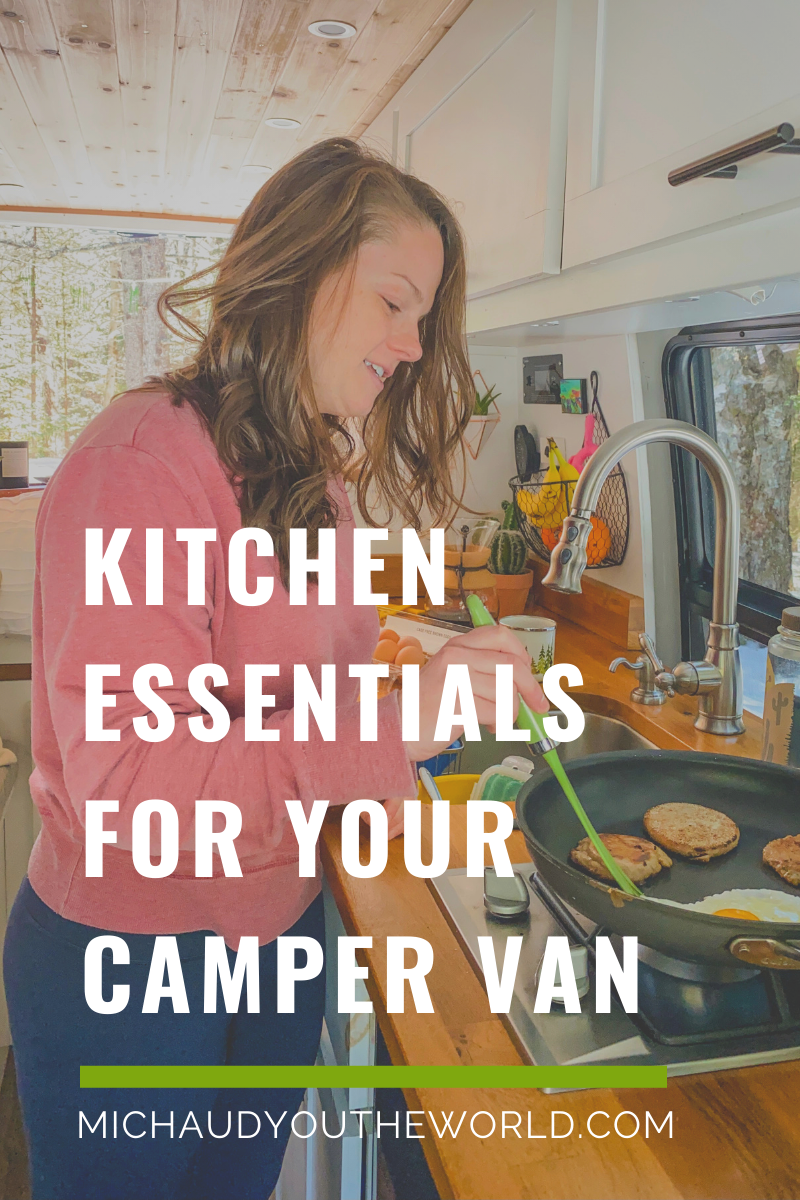 Kitchen essentials for your camper van.