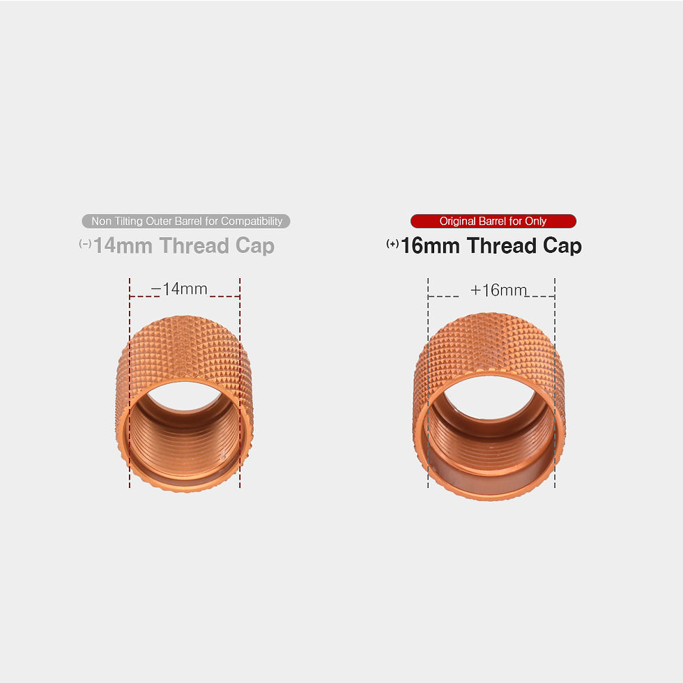 Thumbnail: Thread Cap for outer barrel airsoft handguns (+)16mm(Toy only)